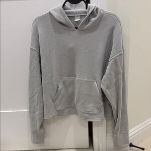 Gilly Hicks Light Gray Waffle Knit Hoodie